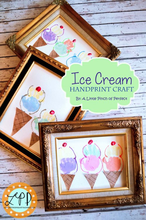 Frame this Ice Cream Handprint Craft  and hang it on the wall!