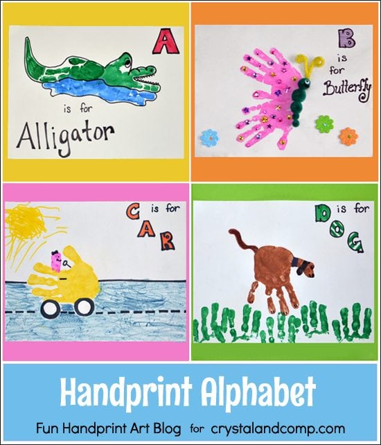 Handprint Alphabet Crafts | Letter A, B, C, & D