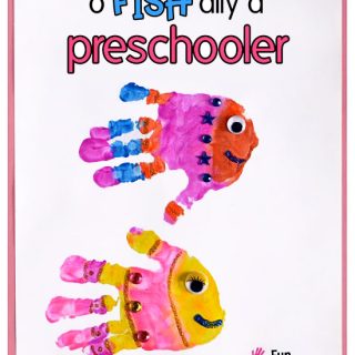 O'FISH'ally a Preschooler Handprint Fish Printable for the 1st Day of School