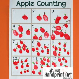 Apple Counting Activity for Johnny Appleseed Day or A is for Apple
