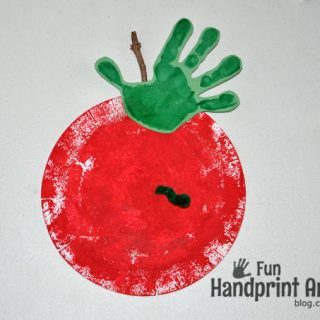 Paper Plate Apple Handprint Craft