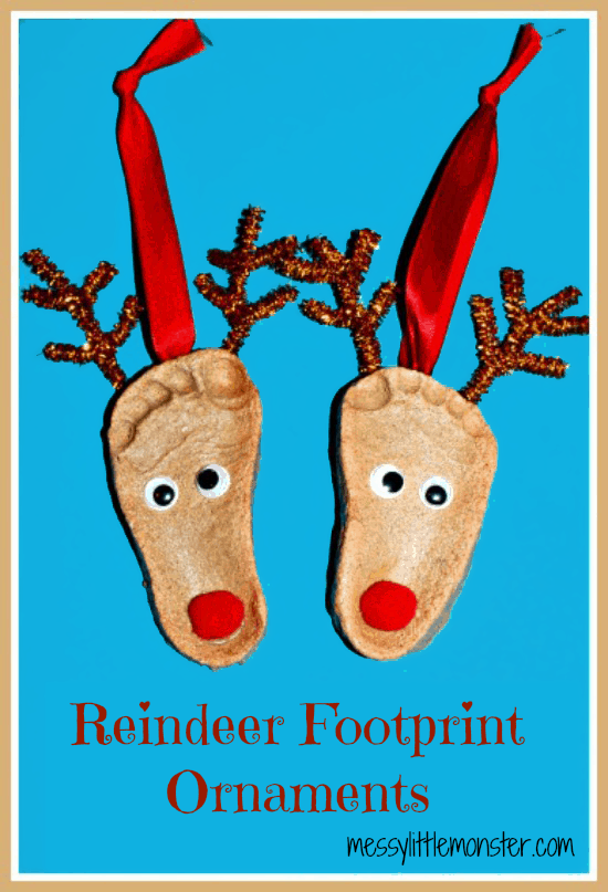 Salt Dough Crafts: Reindeer Footprint Ornaments