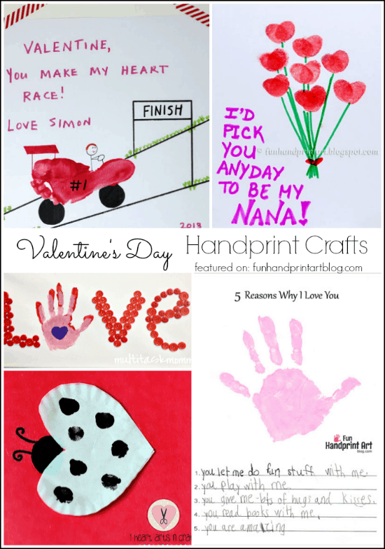 10 Valentine's Day Handprint Crafts