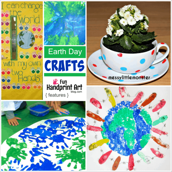 Kids Earth Day Crafts made with Handprints
