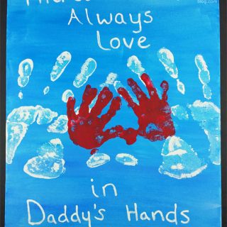 There's Always Love in Daddy's Hand | Handprint Canvas Keepsake for Father's Day
