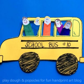Kids On The Bus: A Finger Cut Out Craft - Back To School Craft For Kids