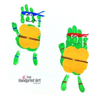 Teenage Mutant Ninja Turtles Handprint Craft for TMNT Fans!