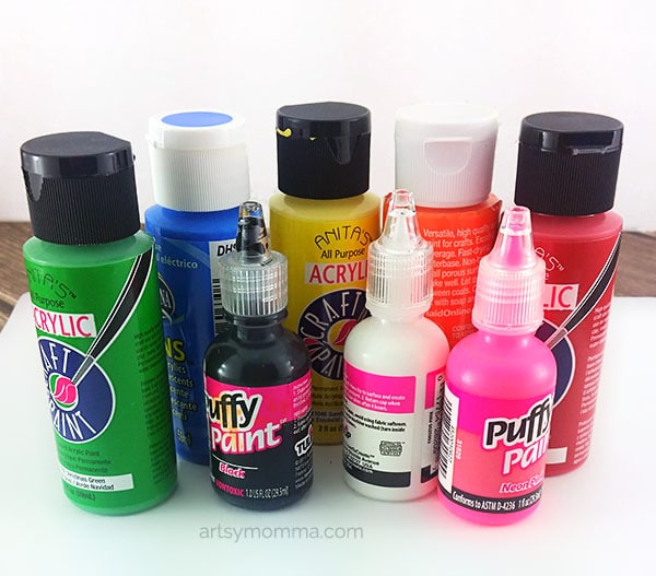 Acrylic Paint and Puffy Paint Supplies