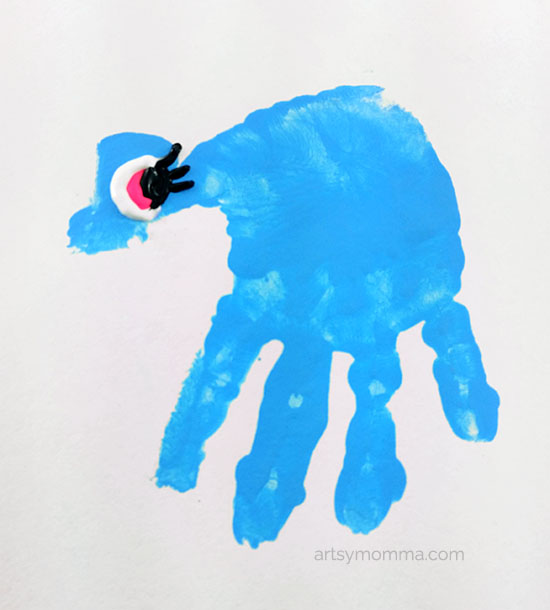 How to turn a handprint into Rainbow Dash from My Little Pony