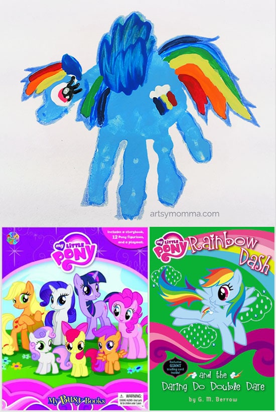 My Little Pony Rainbow Dash Handprint Craft & Book Suggestions