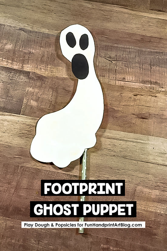 DIY Ghost Puppet Halloween Craft for Kids Imaginative Play