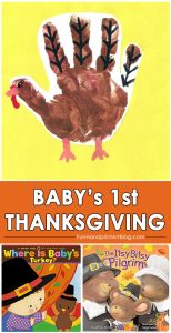 Baby's 1st Thanksgiving Handprint Turkey Keepsake Craft