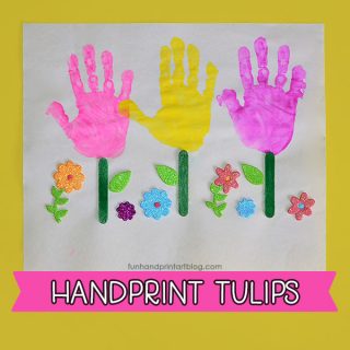 Garden Handprint Craft for Preschoolers & Kindergartners - Tulips
