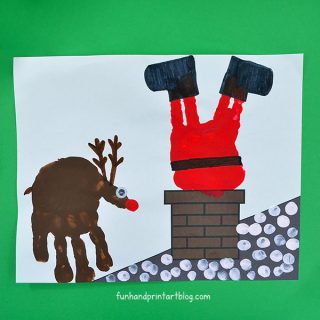 Stuck Santa Hand Painting - includes a background template!