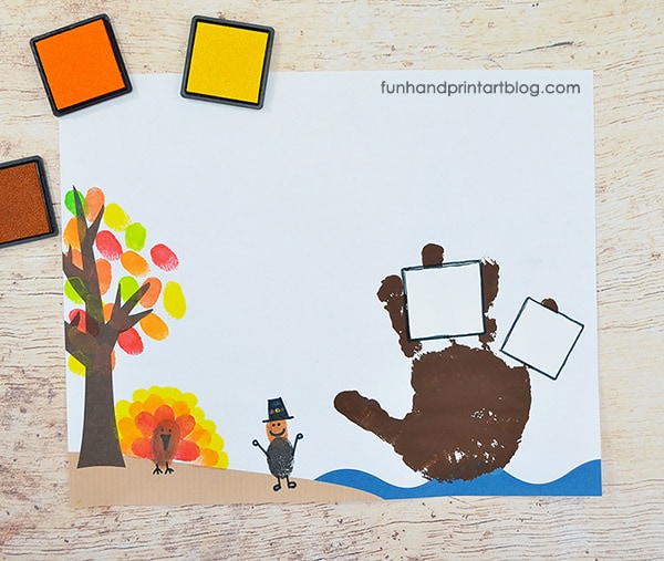 Thanksgiving Thumbprint Printable Art Project For Kids