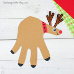 Hand Shaped Reindeer Paper Craft for Christmas
