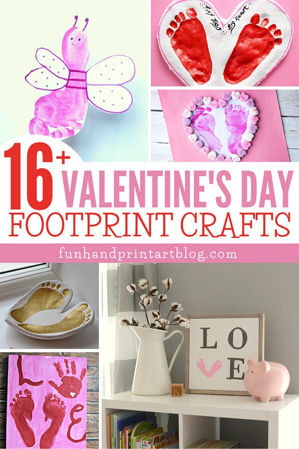 Valentine's Day Footprint Crafts