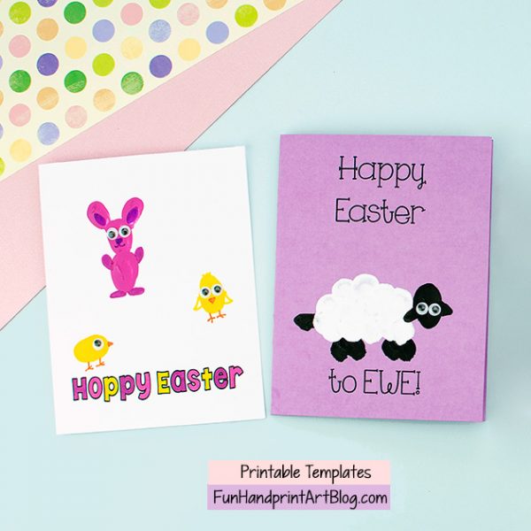 2 Easter Thumbprint Cards