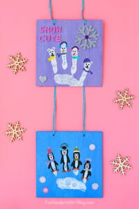 Winter Wall Hanging Handprint Craft