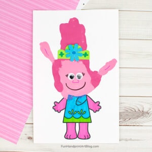 Trolls Poppy Handprint Craft