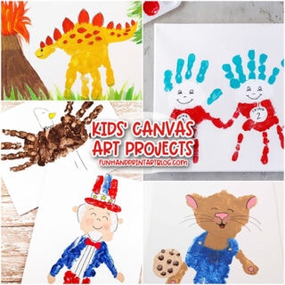 Handprint Canvas Art for Kids