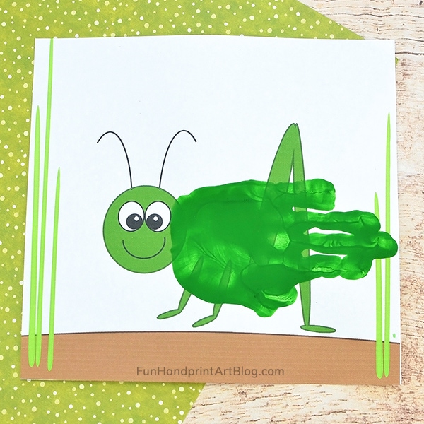 Grasshopper Handprint Craft
