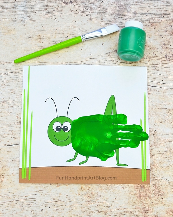 Kids Grasshopper Art Project